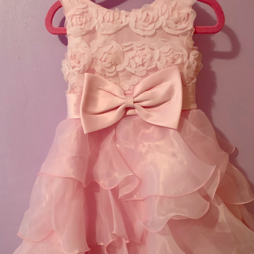Pink ruffled dress